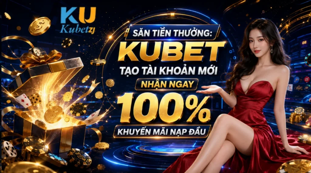 Săn Tiền Thưởng: Kubet Tạo Tài Khoản Mới Nhận Ngay 100% Khuyến Mãi Nạp Đầu